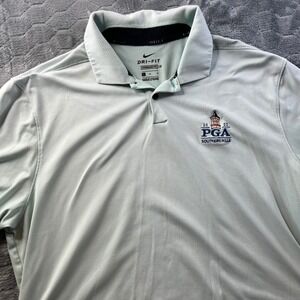 Nike Golf Polo Mens Large L Mint Green 2022 PGA Southern Hills Dri-FIT